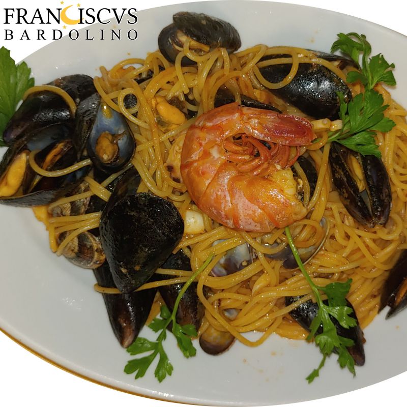 Spaghetti with mussels